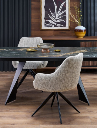 Стул поворотный Halmar K564 бежевый/черный купить в Минске