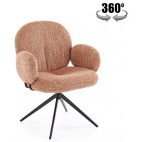 Стул поворотный Halmar K568 корица/черный