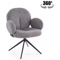 Стул поворотный Halmar K568 серый/черный