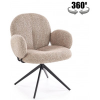 Стул поворотный Halmar K568 темно-бежевый/черный