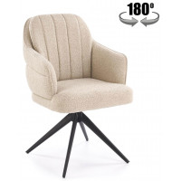 Стул поворотный Halmar K570 бежевый/черный