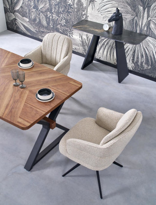 Стул поворотный Halmar K570 бежевый/черный купить в Минске