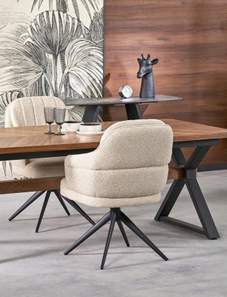 Стул поворотный Halmar K570 бежевый/черный купить в Минске