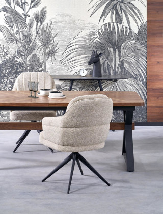 Стул поворотный Halmar K570 бежевый/черный купить в Минске