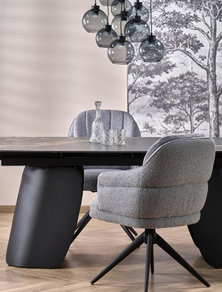 Стул поворотный Halmar K570 серый/черный купить в Минске