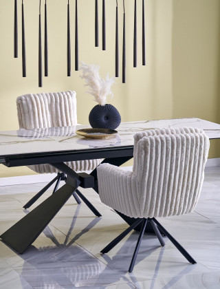 Стул поворотный Halmar K572 кремовый/черный купить в Минске