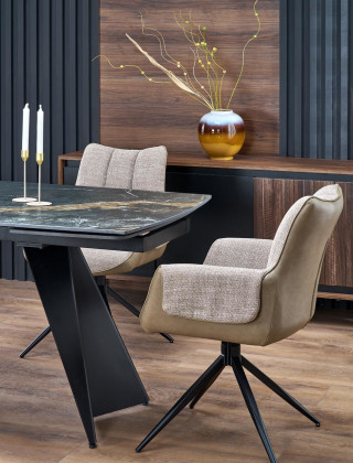 Стул поворотный Halmar K579 коричневый/черный купить в Минске