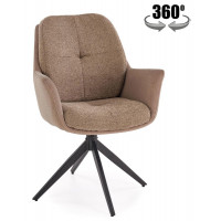 Стул поворотный Halmar K591 коричневый/черный