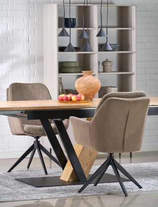 Стул поворотный Halmar K591 коричневый/черный купить в Минске