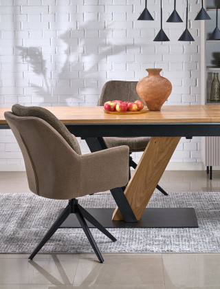 Стул поворотный Halmar K591 коричневый/черный купить в Минске