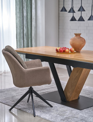 Стул поворотный Halmar K591 коричневый/черный купить в Минске