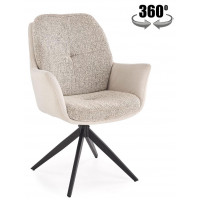 Стул поворотный Halmar K591 светло-серый/черный