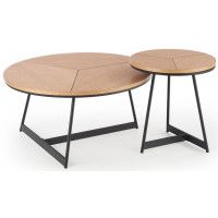 Стол журнальный HALMAR KARIDA-S дуб натуральный/черный купить в Минске