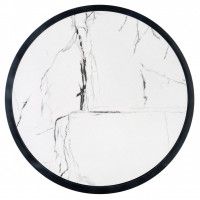 Стол журнальный HALMAR KIM белый мрамор/черный купить в Минске