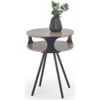 Стол журнальный HALMAR KIRBY темный дуб сонома/черный