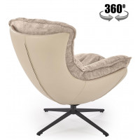 Кресло Halmar LOBSTER (Лобстер) ткань/экокожа бежевый/черный купить в Минске Кресло Halmar LOBSTER (Лобстер) ткань/экокожа бежевый/черный купить в Минске