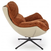 Кресло Halmar LOBSTER (Лобстер) ткань/экокожа корица/черный купить в Минске