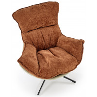 Кресло Halmar LOBSTER (Лобстер) ткань/экокожа корица/черный купить в Минске