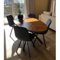 Стол обеденный Halmar Locarno (Локарно) 170*90 ореховый/черный купить в Минске