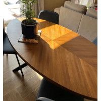 Стол обеденный Halmar Locarno (Локарно) 170*90 ореховый/черный купить в Минске