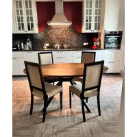 Стол обеденный Halmar Locarno (Локарно) 170*90 ореховый/черный купить в Минске