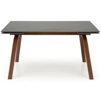 Стол обеденный Halmar Lozano (Лозано) (140-200)*82 черный мрамор/ореховый купить в Минске