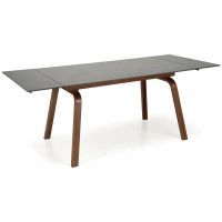 Стол обеденный Halmar Lozano (Лозано) (140-200)*82 черный мрамор/ореховый купить в Минске