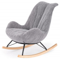 Кресло-качалка Halmar LUIS (Луис) серый/черный/натуральный Кресло-качалка Halmar LUIS (Луис) серый/черный/натуральный