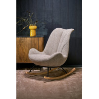 Кресло-качалка Halmar LUIS (Луис) темно-бежевый/черный/натуральный купить в Минске