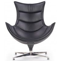 Кресло Halmar LUXOR (Люксор) черный/хром купить в Минске