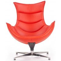 Кресло Halmar LUXOR (Люксор) красный/хром купить в Минске