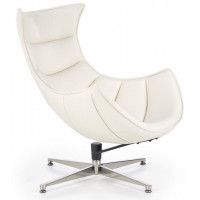 Кресло Halmar LUXOR (Люксор) белый/хром