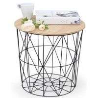 Стол журнальный HALMAR MARIFFA натуральный/черный купить в Минске Стол журнальный HALMAR MARIFFA натуральный/черный купить в Минске