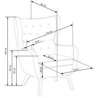 Кресло Halmar MARVEL (Марвел) серый/черный купить в Минске