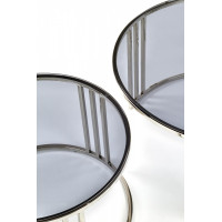 Комплект HALMAR MERCURY (2 стола журнальных) дымчатый/хром купить в Минске Комплект HALMAR MERCURY (2 стола журнальных) дымчатый/хром купить в Минске