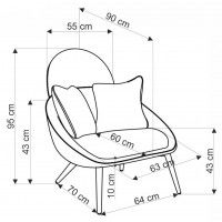 Кресло Halmar MERRY (Мэрри) кремовый купить в Минске