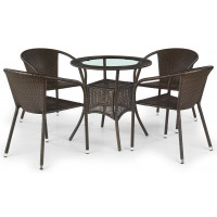 Стол обеденный HALMAR MIDAS искуств. ротанг/темно-коричневый, 74/74 купить в Минске Стол обеденный HALMAR MIDAS искуств. ротанг/темно-коричневый, 74/74 купить в Минске