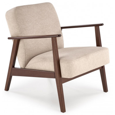 Кресло Halmar MILANO 1S tap. Castel 15 бежевый/орех купить в Минске