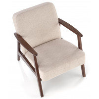 Кресло Halmar MILANO 1S tap. Castel 15 бежевый/орех купить в Минске