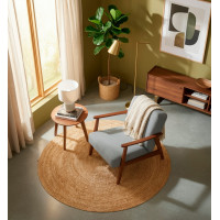 Кресло Halmar MILANO 1S tap. Castel 93 серый/орех купить в Минске