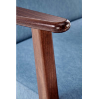 Кресло Halmar MILANO 1S tap. Castel 74 синий/орех купить в Минске