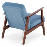 Кресло Halmar MILANO 1S tap. Castel 74 синий/орех купить в Минске