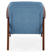 Кресло Halmar MILANO 1S tap. Castel 74 синий/орех купить в Минске