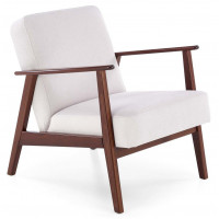 Кресло Halmar MILANO 1S tap. Castel 04 светло-бежевый/орех купить в Минске