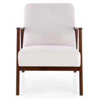 Кресло Halmar MILANO 1S tap. Castel 04 светло-бежевый/орех купить в Минске