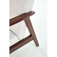 Кресло Halmar MILANO 1S tap. Castel 04 светло-бежевый/орех купить в Минске