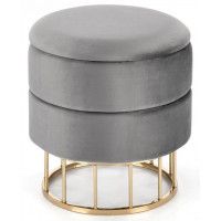Пуф HALMAR MINTY серый/золотой