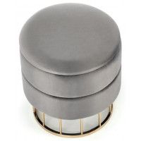 Пуф HALMAR MINTY серый/золотой купить в Минске