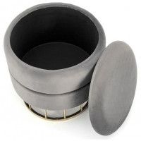 Пуф HALMAR MINTY серый/золотой купить в Минске