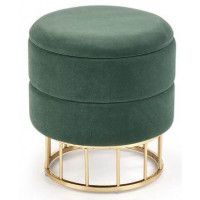 Пуф HALMAR MINTY темно-зеленый/золотой